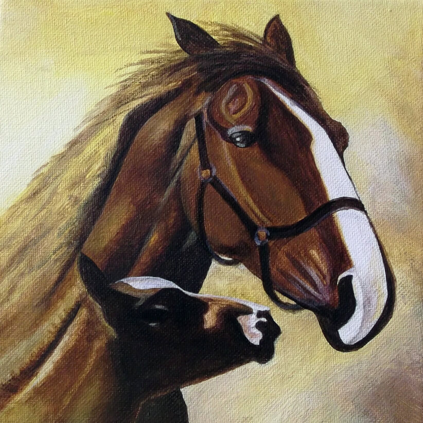 Ivan Bradňanský - maľba kone